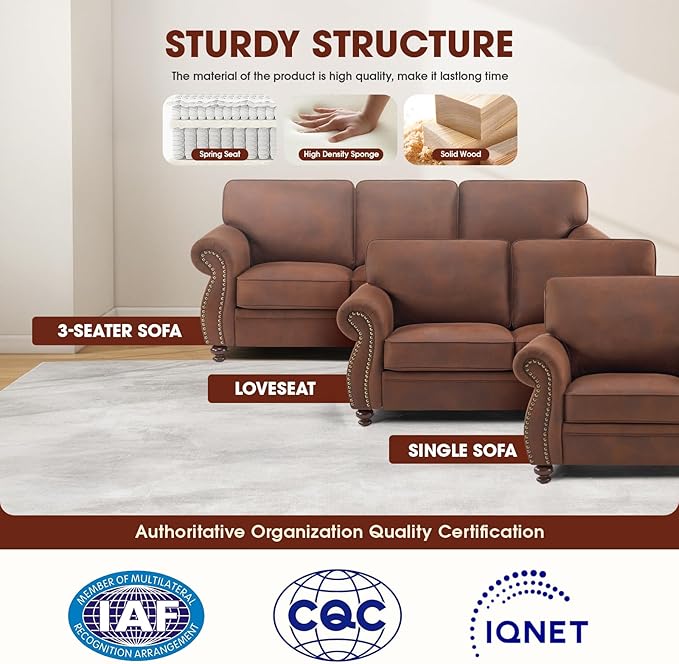 Mid Century Sofa Set Single and Three Seater