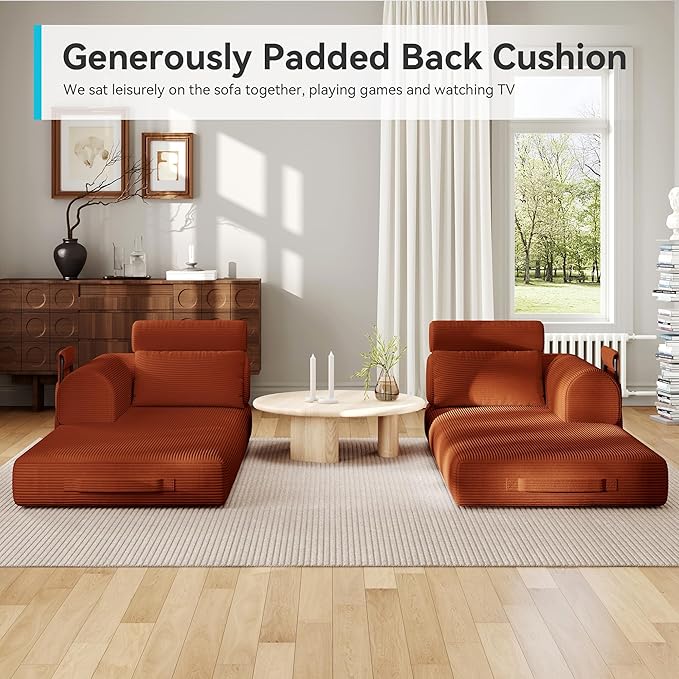 Convertible Sofa Bed High Backrest