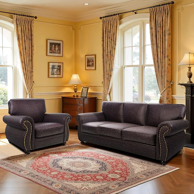 Mid Century Sofa Set Single and Three Seater