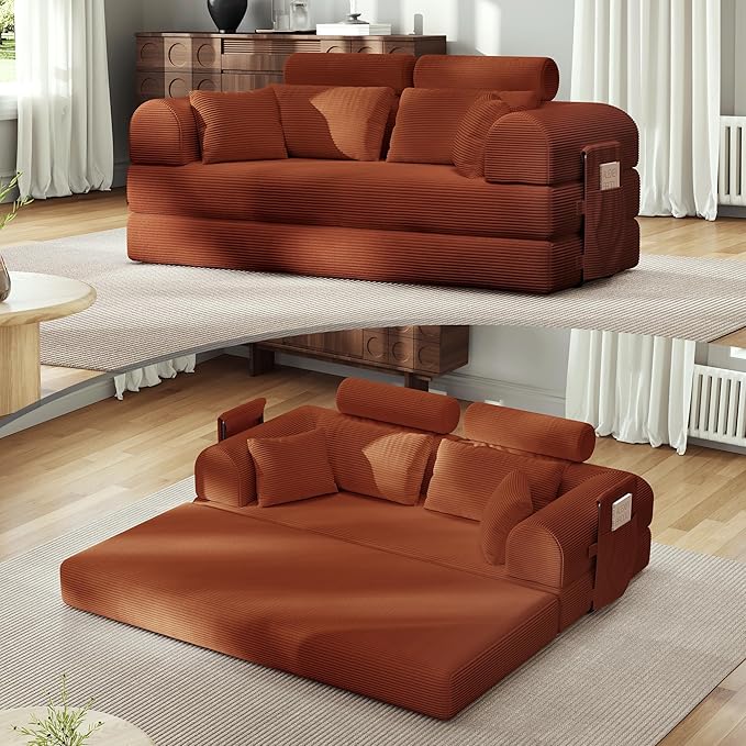 Convertible Sofa Bed High Backrest