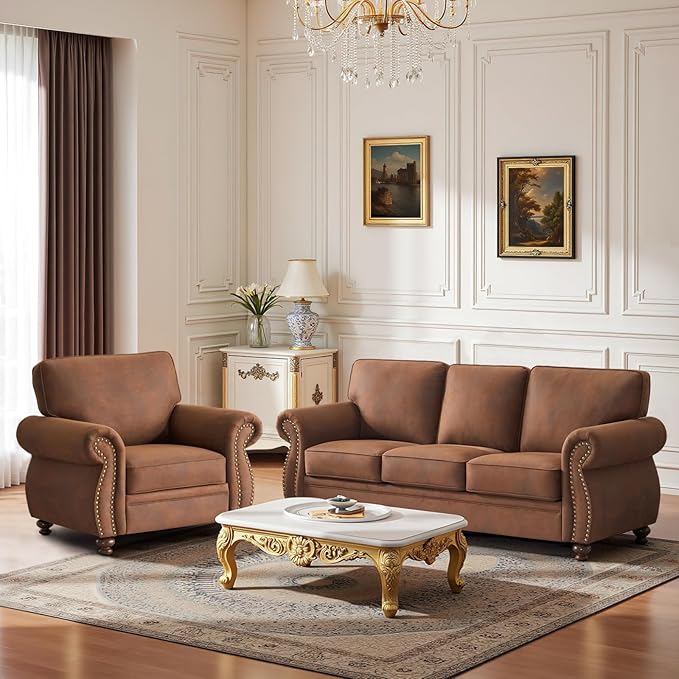 Mid Century Sofa Set Single and Three Seater